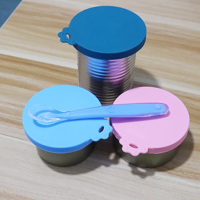 Can Lids | 4 Pack | Universal BPA Free Silicone Pet Food Can Covers | Fit Most Dog Cat Food Canned (Mix Color 4)