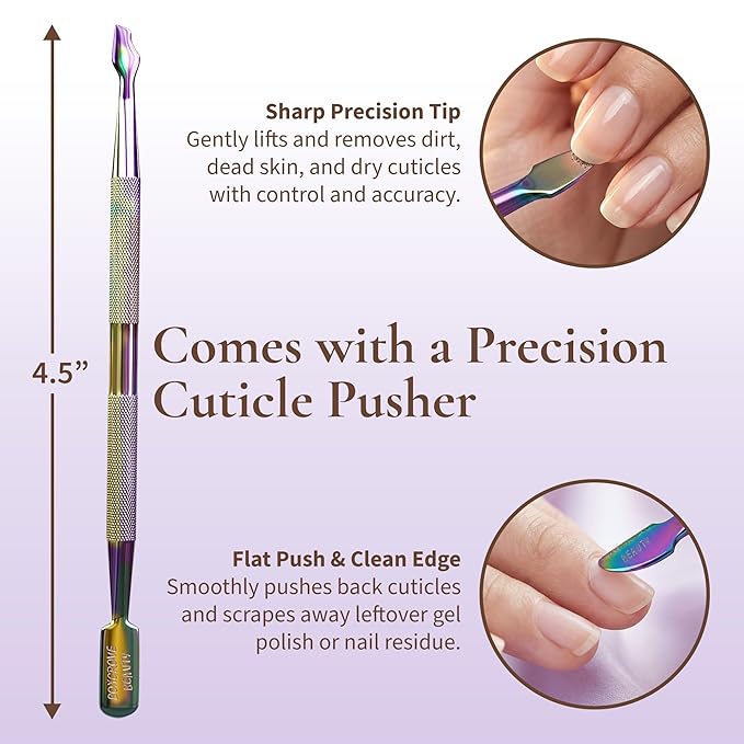 Professional Cuticle Cutter & Pusher Trimmer Manicure Tools with Double Spring – Perfect Nail Care Tool for Manicure & Pedicure Beauty at Home/Spa/Saloon