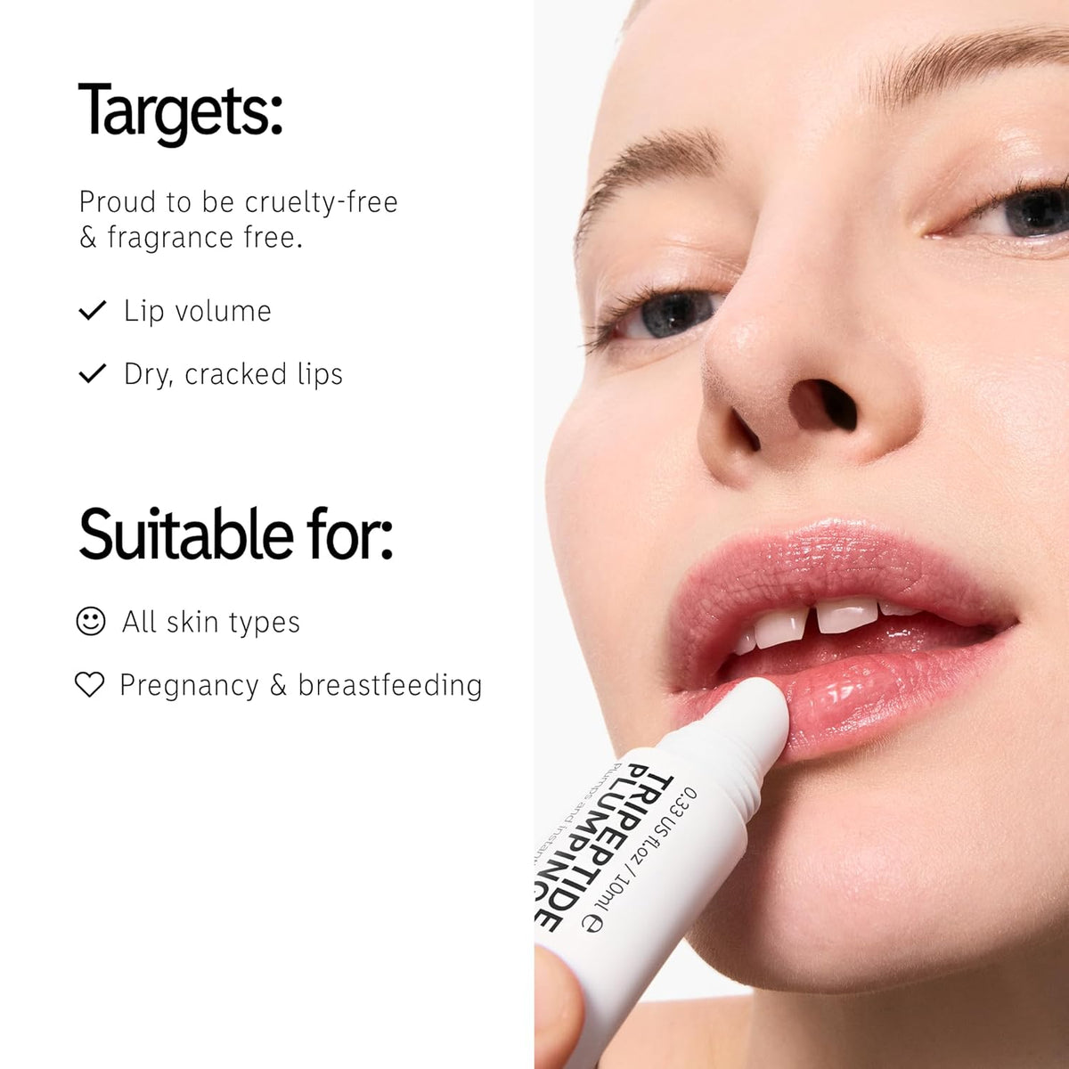 The INKEY List Tripeptide Plumping Lip Balm 10ml, Clinically Proven Plumping Tinted Lip Care, Hydrates Dry Cracked Lips, Vegan & Cruelty Free, Berry Tint
