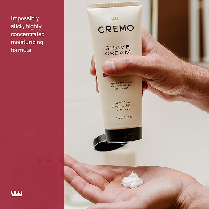 Cremo Original Shave Cream, Astonishingly Superior Ultra-Slick Shaving Cream for Men, Fights Nicks, Cuts and Razor Burn, 6 Fl Oz