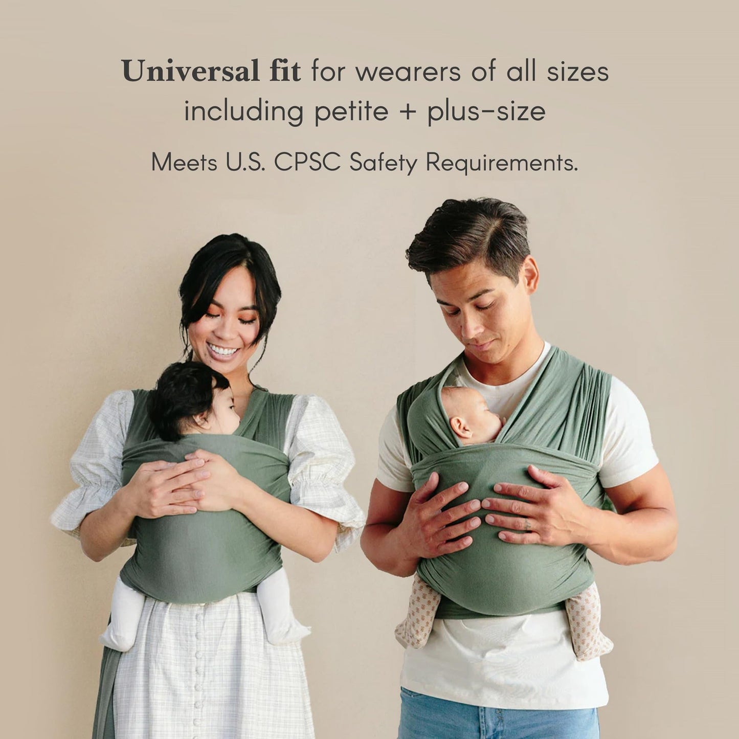 Solly Baby Wrap, Buttery-Soft Baby Carrier Newborn to Toddler 8-25 Lbs., Lightweight & Hands-Free Sling Wrap, Breathable Carrier, Baby Wearing & Postpartum Essential, Mother's Day Essential, Coastal
