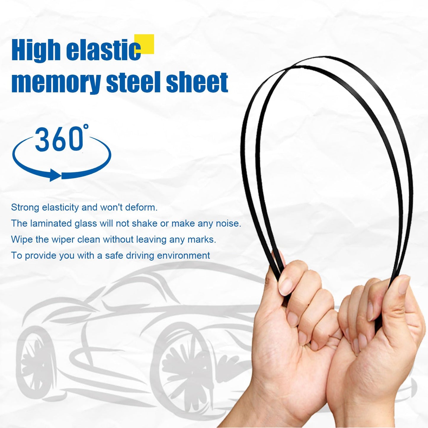 HRSNO 22"+20" Windshield Wipers With 2 * 10" Rear Wiper Blade Sets Automotive Replacement for Mini Cooper Clubman 2016-2024,Easy For Installation (Pack of 4)