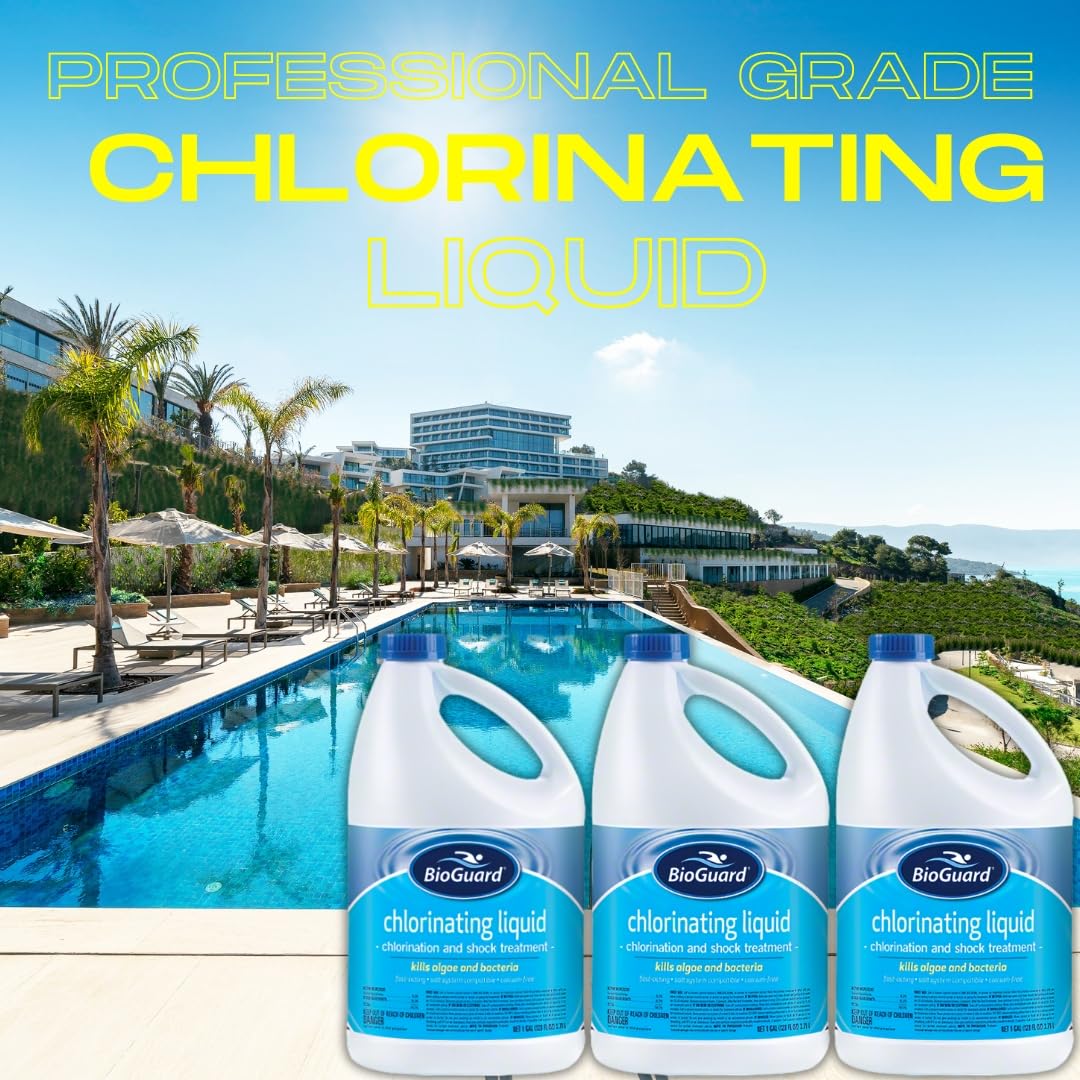 BioGuard Chlorinating Liquid (2-Pack) - Swimming Pool & Spa Liquid Shock Treatment - Raises Chlorine - 2 Gallons Plus Includes Pool & Spa Tips E-Book