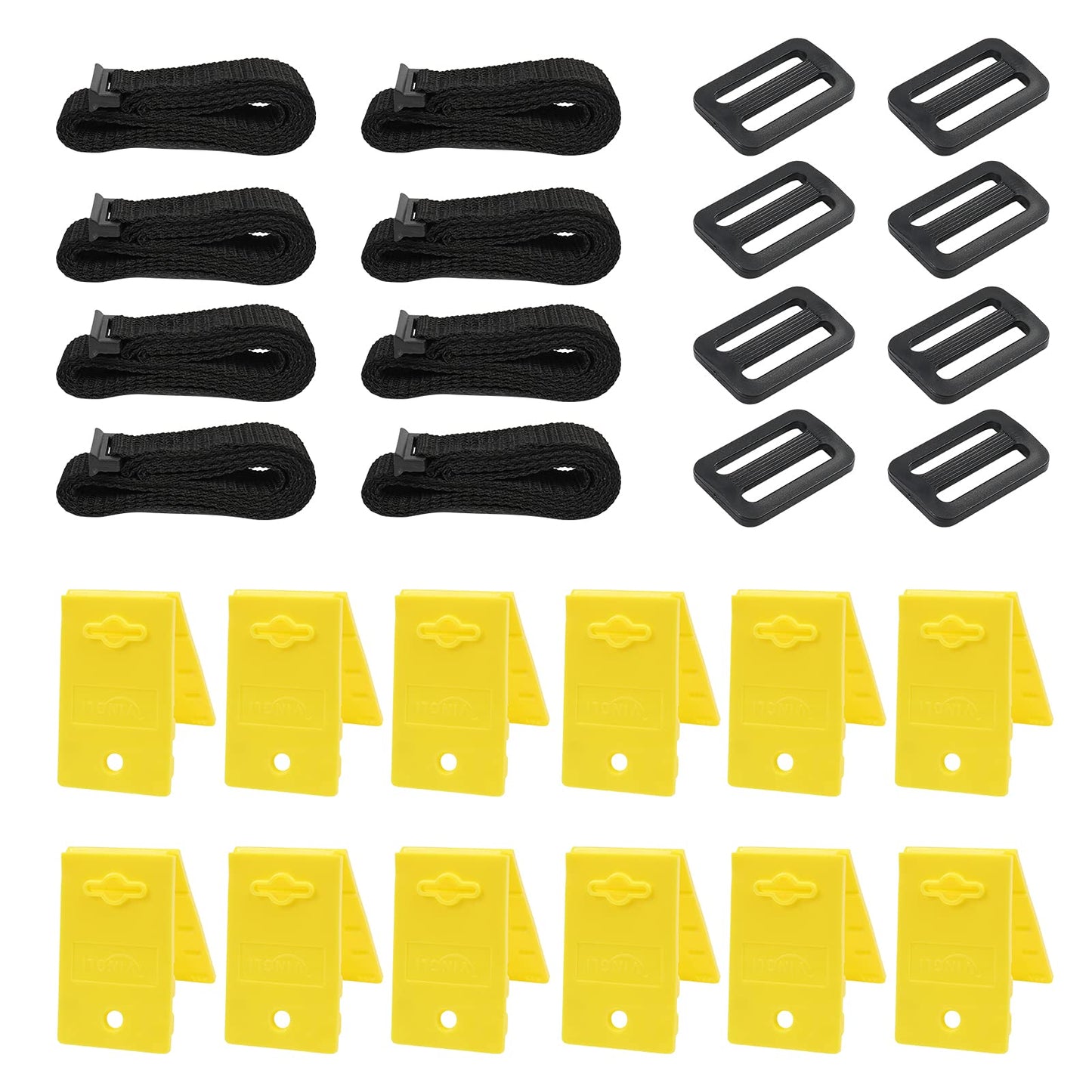 VINGLI Pool Cover Reel Set Solar Pool Cover Reel for Inground Swimming Pool, Aluminum Solar Swimming Inground Cover Blanket Reel (Upgrade) (Straps)
