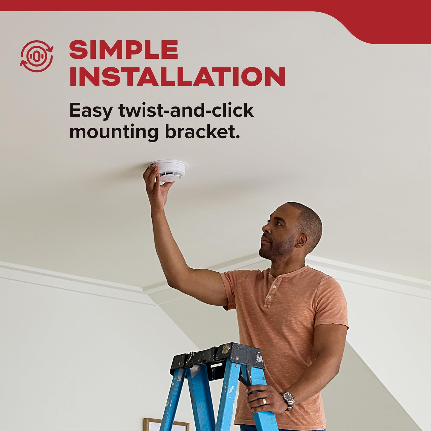Kidde Smoke Detector, Hardwired with 10-Year Battery Backup, Interconnectable, LED Status Lights, 85 dB Alarm, 5-inches, 20SA10, 1 Pack