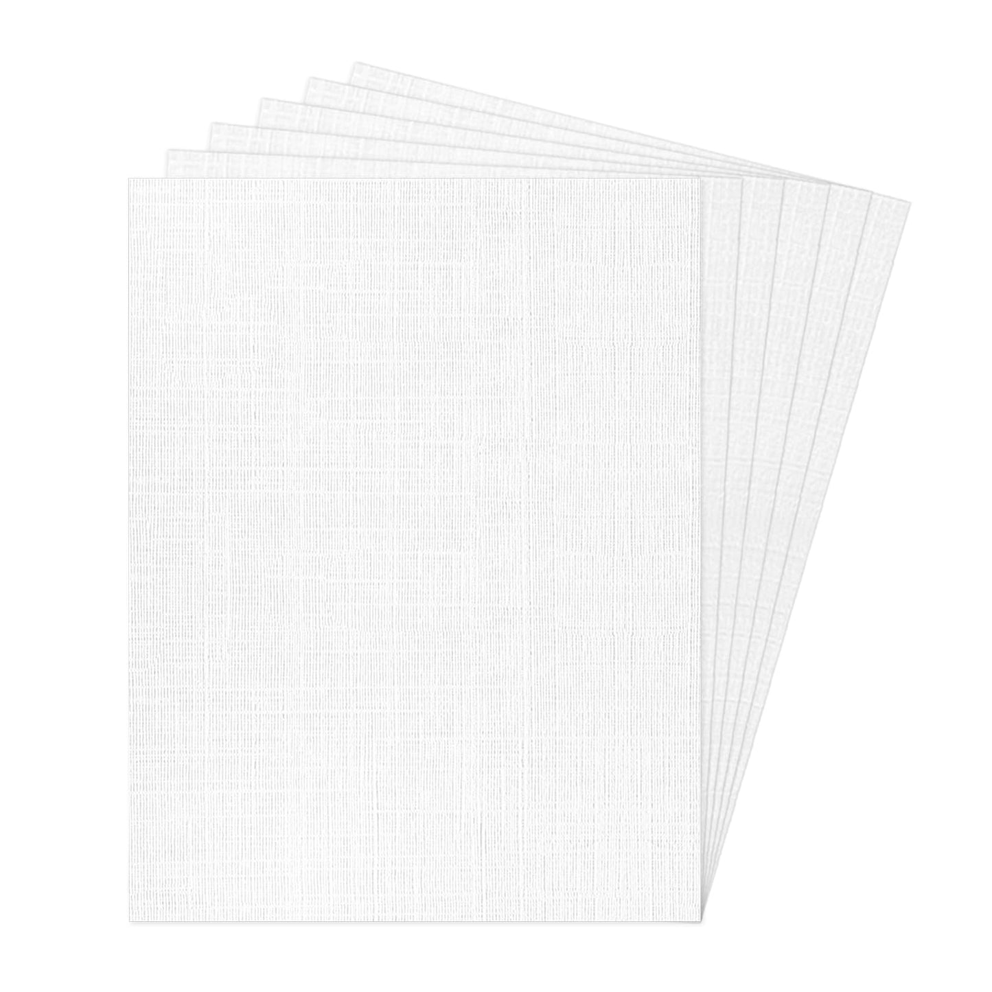 8.5x11 Linen Cardstock Textured Paper White, Goefun 100lb Heavy Duty Linen Letter Paper, Thick Card Stock White Printable for Invitations, Resume, Letter, Cardmaking, 100 Pack