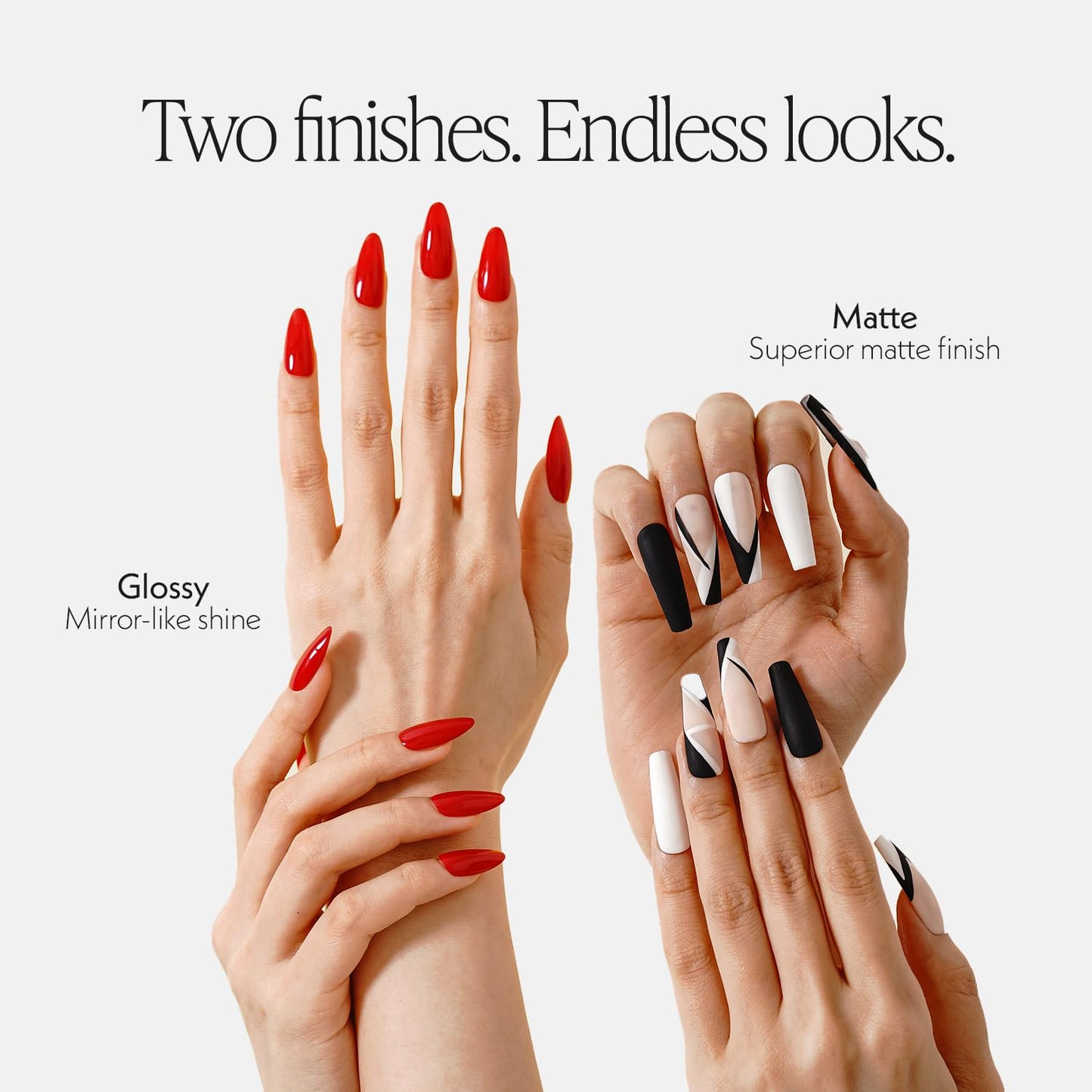 KUPA Gelfinity Gloss & Matte Top Coat, No-Wipe, Long Lasting Soak Off Gel Formula, Chip-Resistant, UV/LED Gel Polish, 0.5 Fl Oz (Pack of 2)