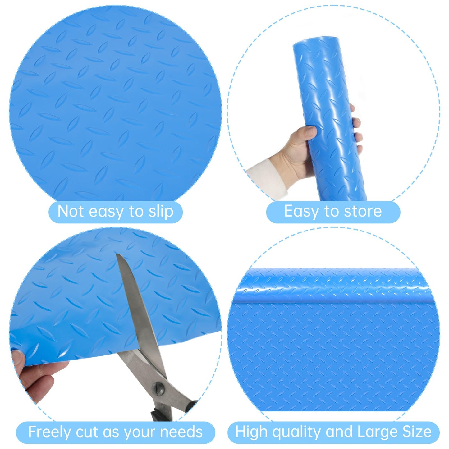45x60 inches Swimming Pool Ladder Mat Protective Swimming Pool Step Pad for Above Ground Swimming Pool Ladder Pad Vinyl Non-Slip Pool Liner