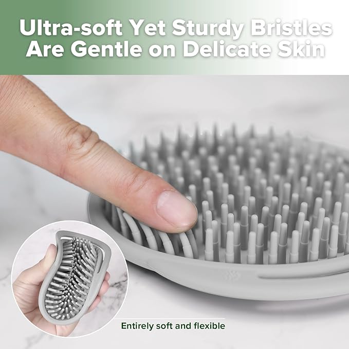 haakaa Baby Cradle Cap Brush - Soft Cradle Cap Comb| Hair Scalp Massager, Soft Bristles for Newborns & Toddlers,Ideal Baby Shower Gifts for Mum - 1pk