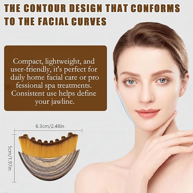 1Pcs Lymphatic Contour Face Brush, Lymphatic Drainage Massager, Ergonomic Face Beauty Tool，Designed to Fit The Skin Precisely and Relieve Fatigue for All Skin Types