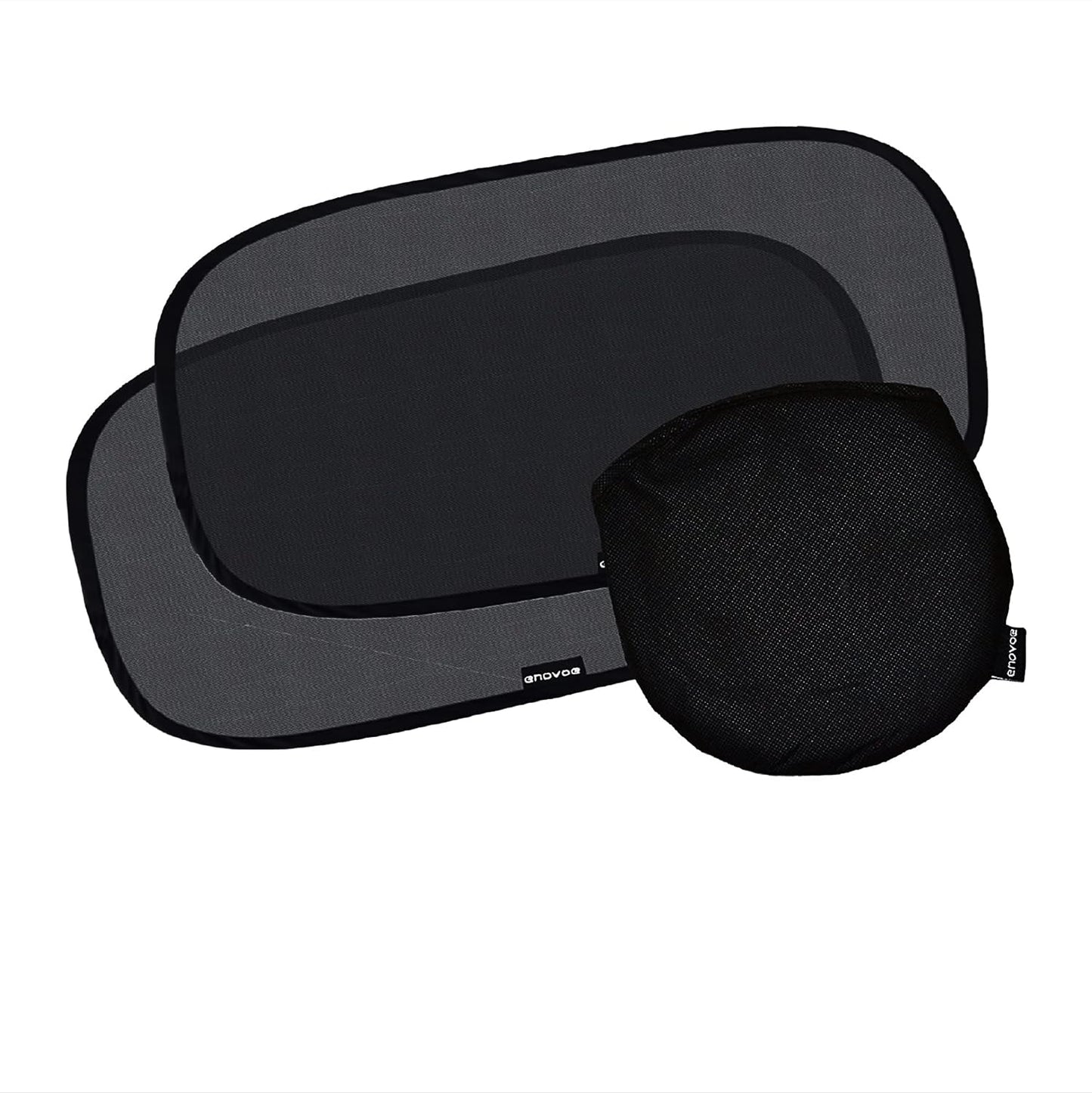 Enovoe Car Window Shade for Baby - (4 Pack) - XL - 25" x 16" - Cling Car Sun Shade for Windows - Sun, Glare and UV Rays Protection for Your Child