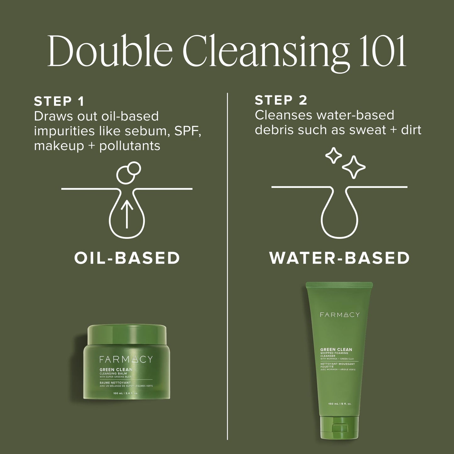 Farmacy Makeup Remover Cleansing Balm - Green Clean Waterproof Makeup Remover Balm + Oil Cleanser for Face - Gently Melts Make Up + SPF - Hydrates + Softens Skin with Super Greens + Papaya (100ml)