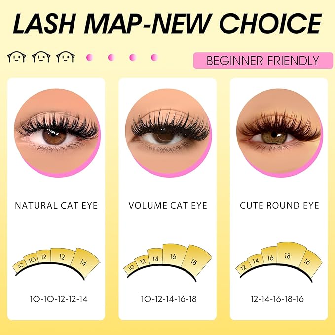 DIY Lash Extension Kit Volume Lash Clusters 40D+50D Individual Lashes Lash Clusters Kit Thick Eyelash Extension Kit Thin Band Lashes Cluster Lash Bond and Seal Tweezers(40D+50D 10-18MM Kit)