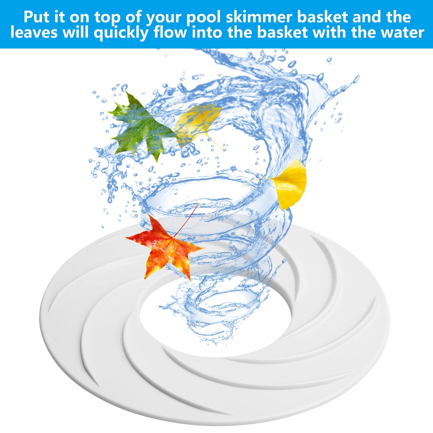 Watayo 2 PCS Pool Skimmer Basket Turbocharger, 8 Inch Pool Skimmer Basket Vortexes, Pool Cleaner Basket Fittings for In Ground Pool Reduce Cleaning Times