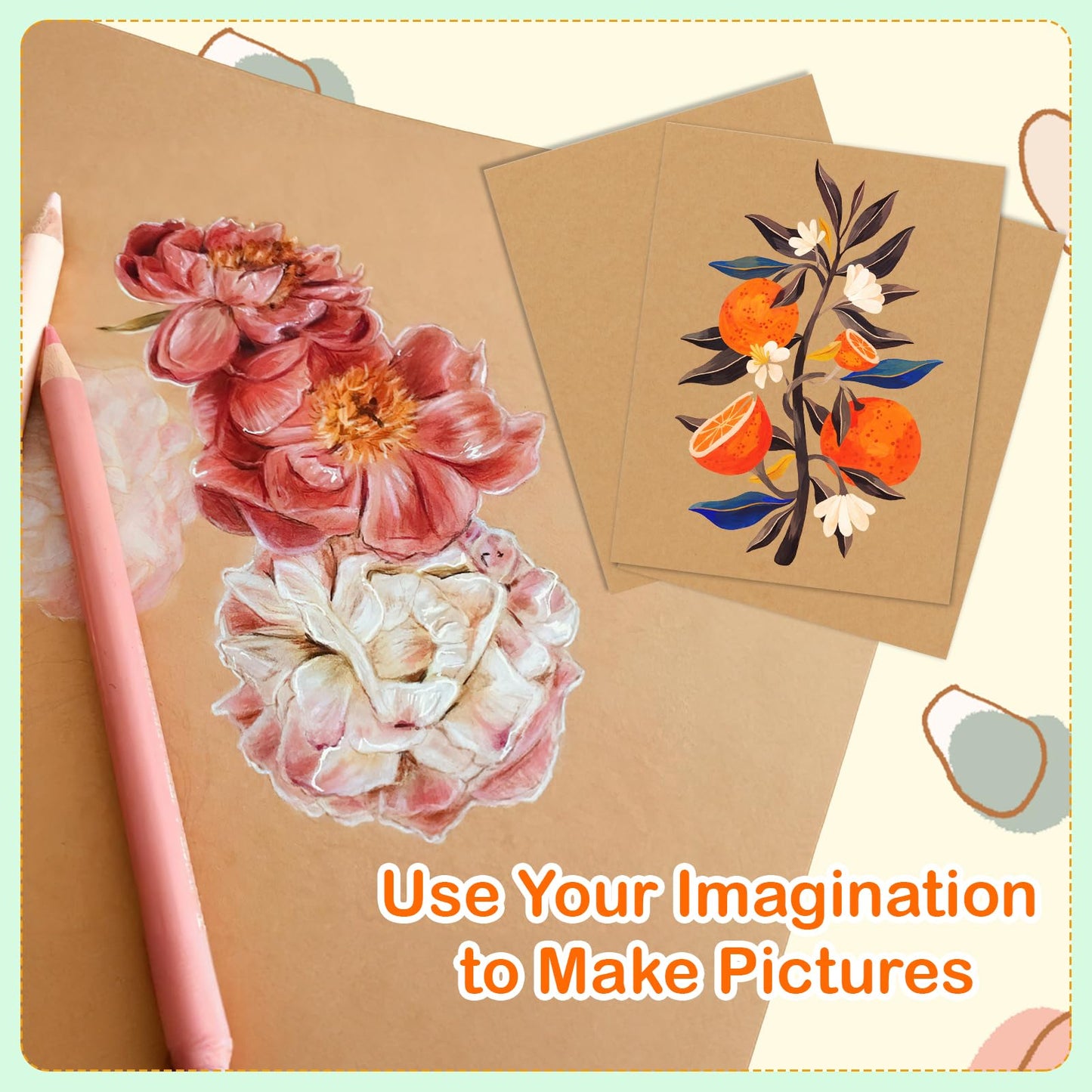 HORLIMER 100 Pack 8.5x11 Chipboard Sheets, Kraft Cardboard for Shipping, Scrapbooking, DIY Crafts