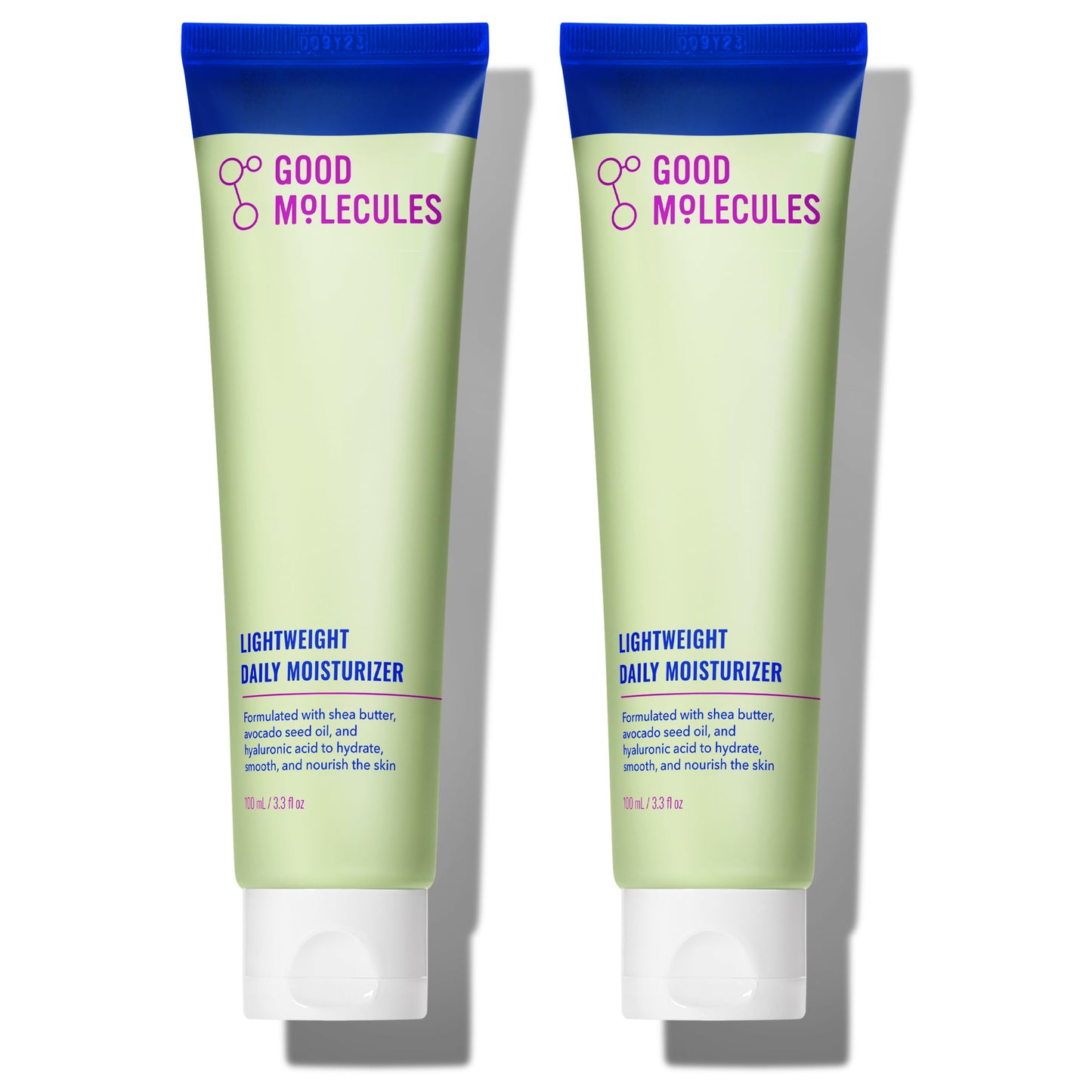 Good Molecules Lightweight Daily Moisturizer Face Cream Pack 2 – 100 ml / 3.38 fl oz Each - Non-Greasy Facial Moisturizer Face Lotion with Shea Butter & Hyaluronic Acid