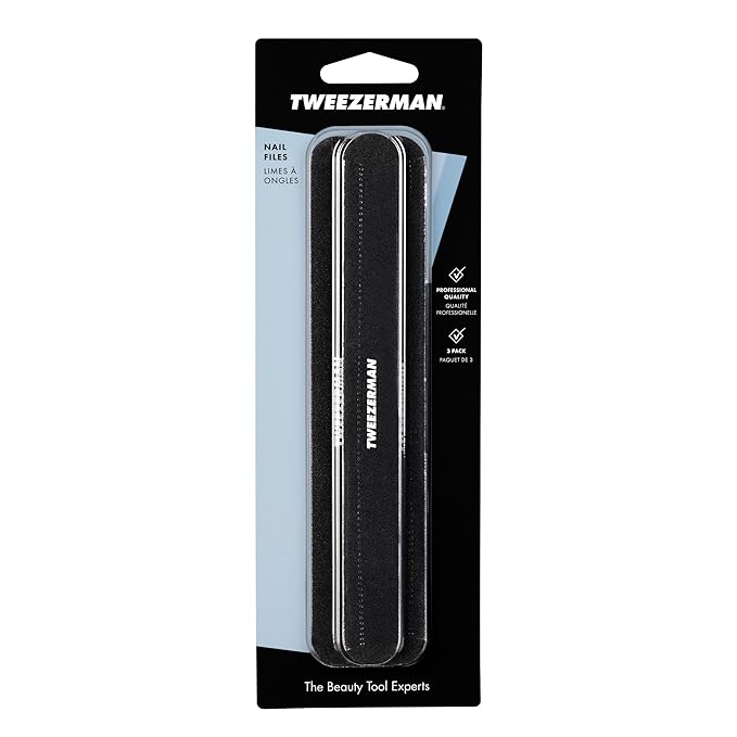 Tweezerman Professional Nail Files, 3 Count (Pack of 2)