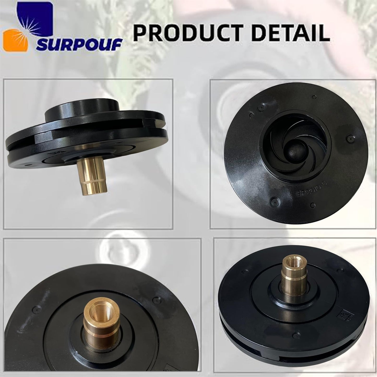 SPX2610C Fits for Hayward Super Pump Impeller SP 2600, 2600X Series Impeller 1.5 HP