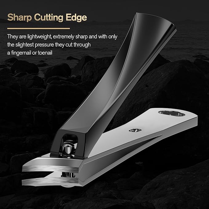 FERYES Ingrown Nail Clipper - Slant Curved Blade Nail Clipper for Thick Toenails and Ingrown Nails, Podiatrist Toenail Clippers for Seniors and Men