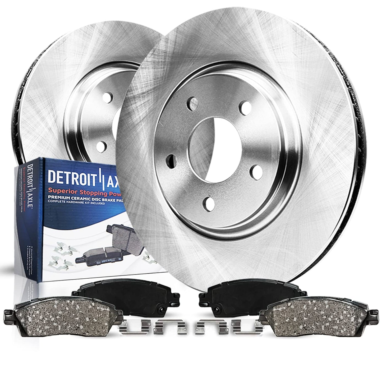 Detroit Axle - Front Brake Kit for 09-19 Toyota Corolla 09-13 Matrix Pontiac Vibe, 08-14 Scion xD Replacement 2009 2010 2011 2012 2013 2014 Disc Brake Rotors Ceramic Brakes Pads