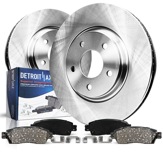 Detroit Axle - Front Brake Kit for 09-19 Toyota Corolla 09-13 Matrix Pontiac Vibe, 08-14 Scion xD Replacement 2009 2010 2011 2012 2013 2014 Disc Brake Rotors Ceramic Brakes Pads