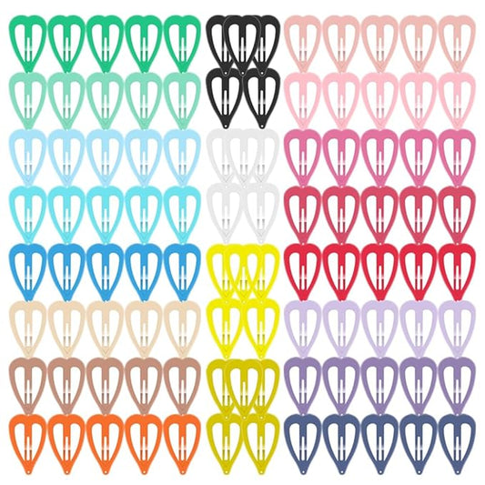 heart Hair Clips for Toddlers,Colorful Cute Lovely Non-slip Hair Barrettes Hair Accessories for Women Girls（100 Pcs ）