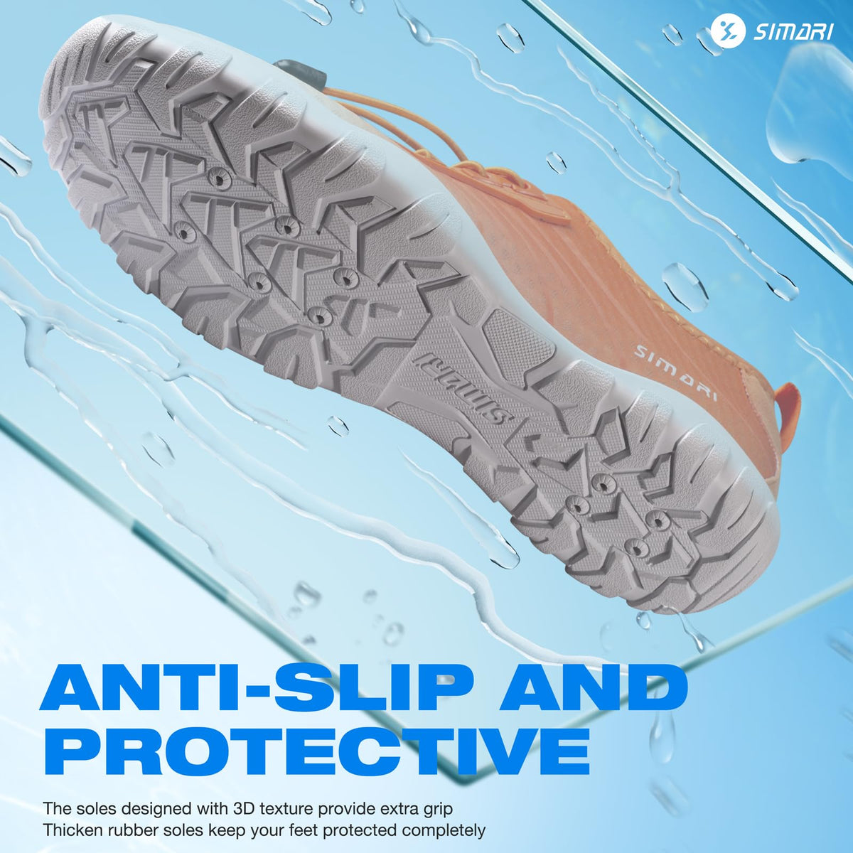 SIMARI Water Shoes for Women Men - Barefoot Quick-Dry Aqua Socks | Lightweight Swim Shoes for Surfing, Swimming, Beach Sports, Kayaking, Diving | Non-Slip Design