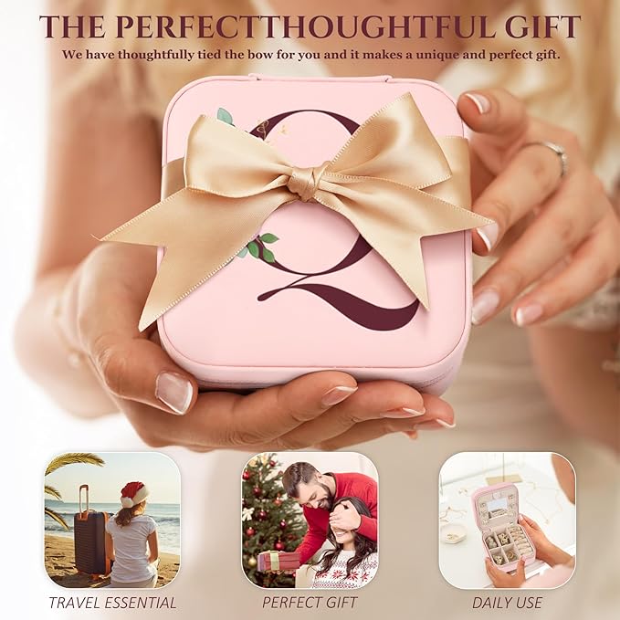 Easter Basket Stuffers for Teens Essentials, Valentines Day Christmas Stocking Stuffers for Women Teen Girl Gifts Trendy Stuff Travel Jewelry Box Case Organizer Personalized Birthday Gifts