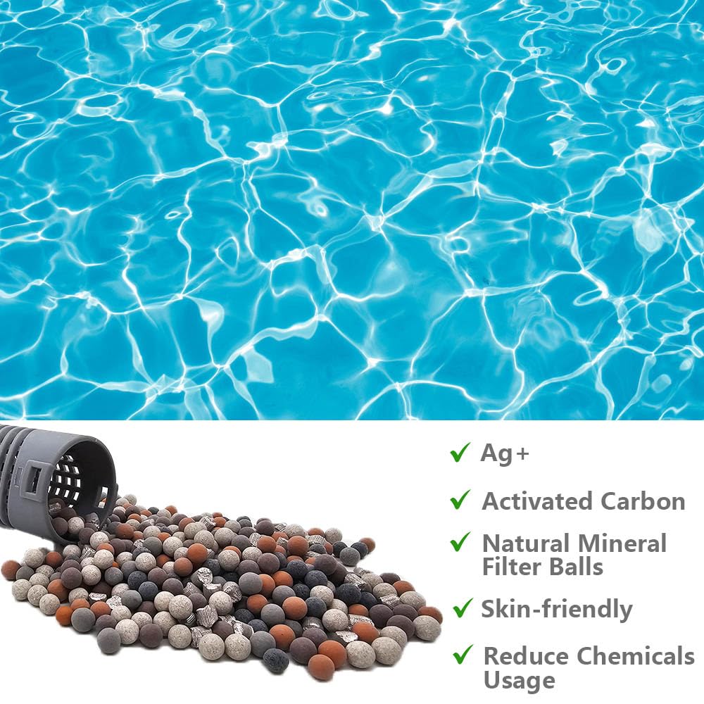 BFJOG Silver Ion Cartridge for Hot Springs Spa – Hot Tub Silver Ion Cartridge, Spa Mineral Sticks for Hot Tub, Ag+ Mineral Cartridge Compatible with Most Hot Tubs, 12-Month Crystal-Clear Water, 3-Pack