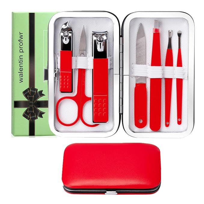Nail Clippers for Women Manicure Kit for Women Men Manicure Set Nail Clipper Set Toenail Fingernail Travel Nail Clippers Kit Personal Care Tools with Travel Case Manicure Tools Grooming Kit Gifts