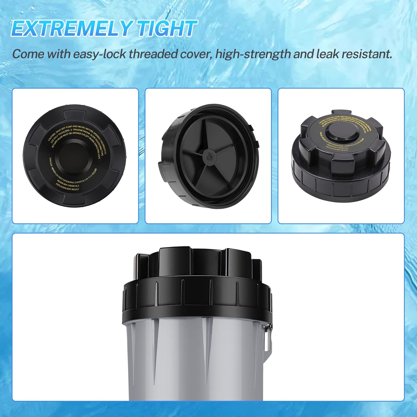 CL200 Inline Automatic Pool Chlorinator Feeder, Compatible with Hayward CL200 In-Ground Pools, Fits 1-1/2" Inner & 2" Outer Thread PVC Pipe, Large Capacity Chlorine Tablet Dispenser