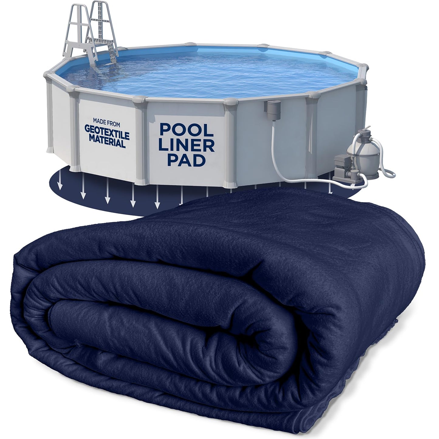 Shop Square 27-Foot Pool Liner Pad for Above Ground Pools - Under Padding, Above Ground Pad, Puncture Protection, Extend Liner Life, Durable Geotextile Material