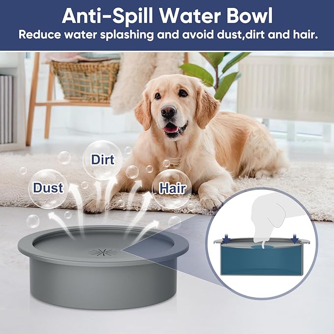 XIAZ Elevated Dog Bowls Large Breed Raised Dogs Bowl Stand Large/Medium Sized Dog Slow Feeder Dogs Bowls Food Water Stands 5 Heights Adjustable 9/11/12/14in Pet Feeder Dish Station