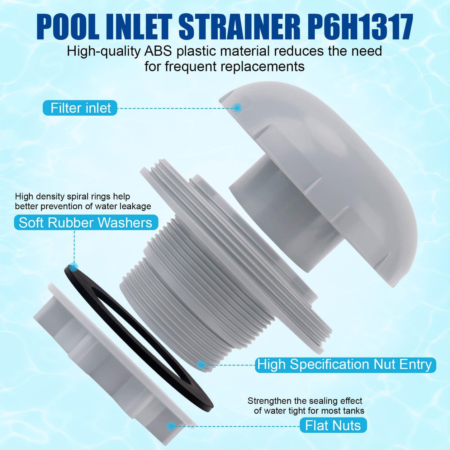XT Pool Inlet Strainer P6H1317 Inlet Valve Attachment for Intex and for Coleman Pools