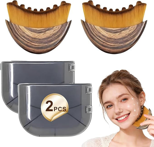 2 PCS Lymphatic Contour Face Brush Lymphatic Drainage Massager for Face,Ergonomically Designed to Fit The Skin Precisely and Relieve Fatigue