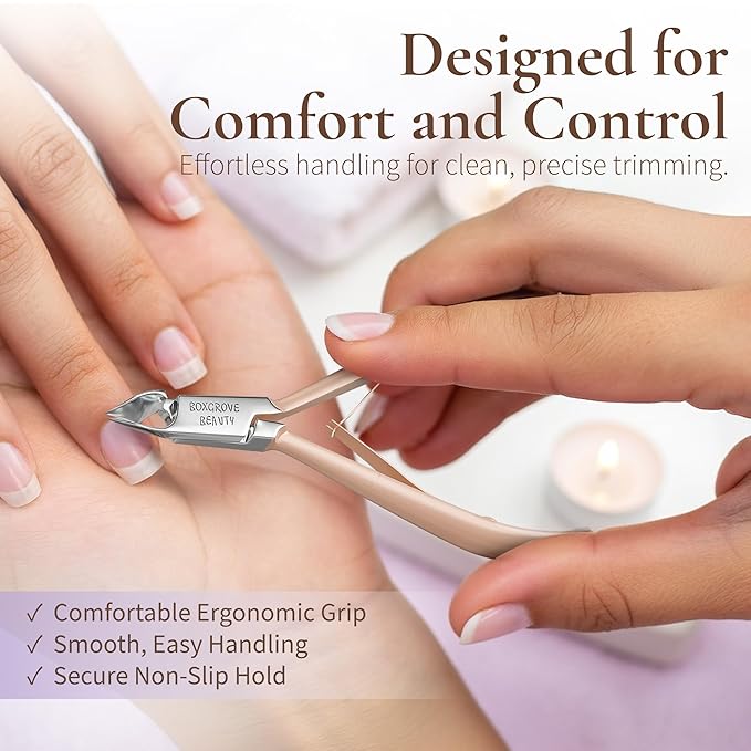 Professional Cuticle Cutter & Pusher Trimmer Manicure Tools with Double Spring – Perfect Nail Care Tool for Manicure & Pedicure Beauty at Home/Spa/Saloon