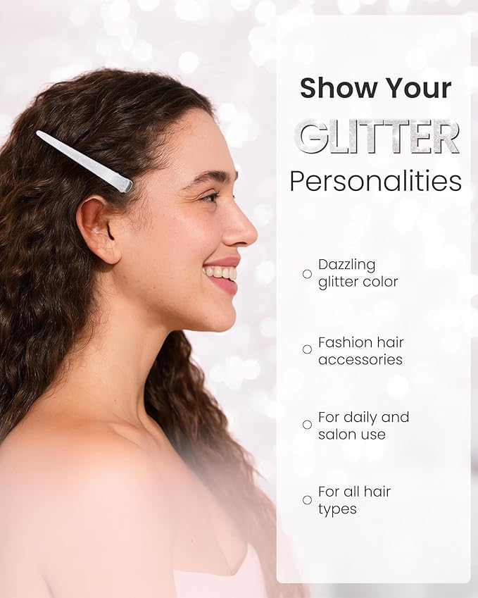 AIMIKE Extended Sectioning Hair Clips w/Built-in Silicone Band, 4.8" No-Crease Non-Slip Hair Styling Clips for Thick, Long Hair – Blow Drying,Hair Rollers, Rust-Free –6 Pack, White Duckbill Clips