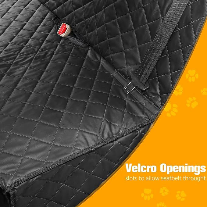 PETICON Waterproof Scratchproof Pet Bench Seat Covers for Cars, Trucks, SUVs, Nonslip Durable Back Seat Cover for Dogs, Washable Backseat Protection, Gray