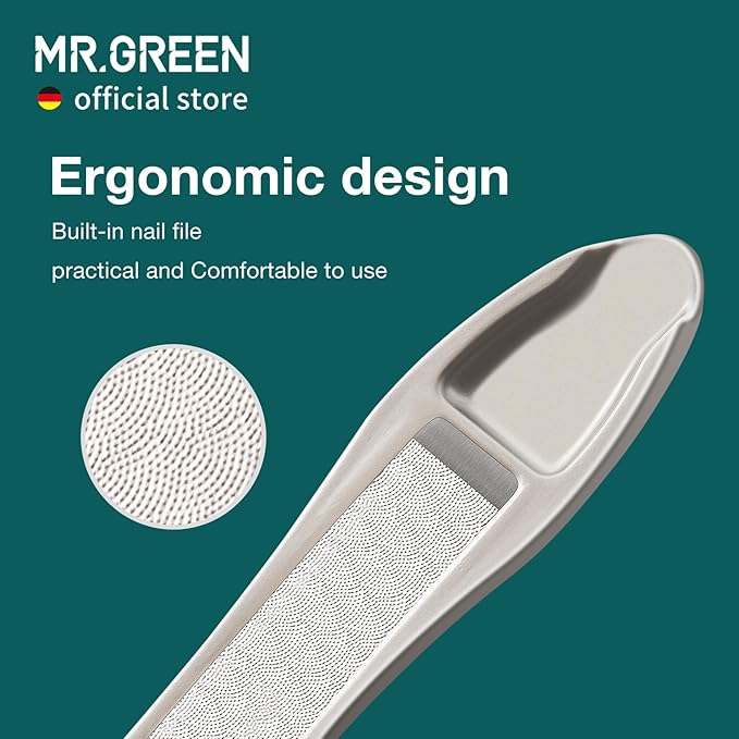 MR.GREEN Nail Clippers Stainless Steel Anti Splash Fingernail Cutter Manicure Tools Bionics Design Pedicure Scissor Nail Trimmer (Nail Clipper (Large)+Nail File)