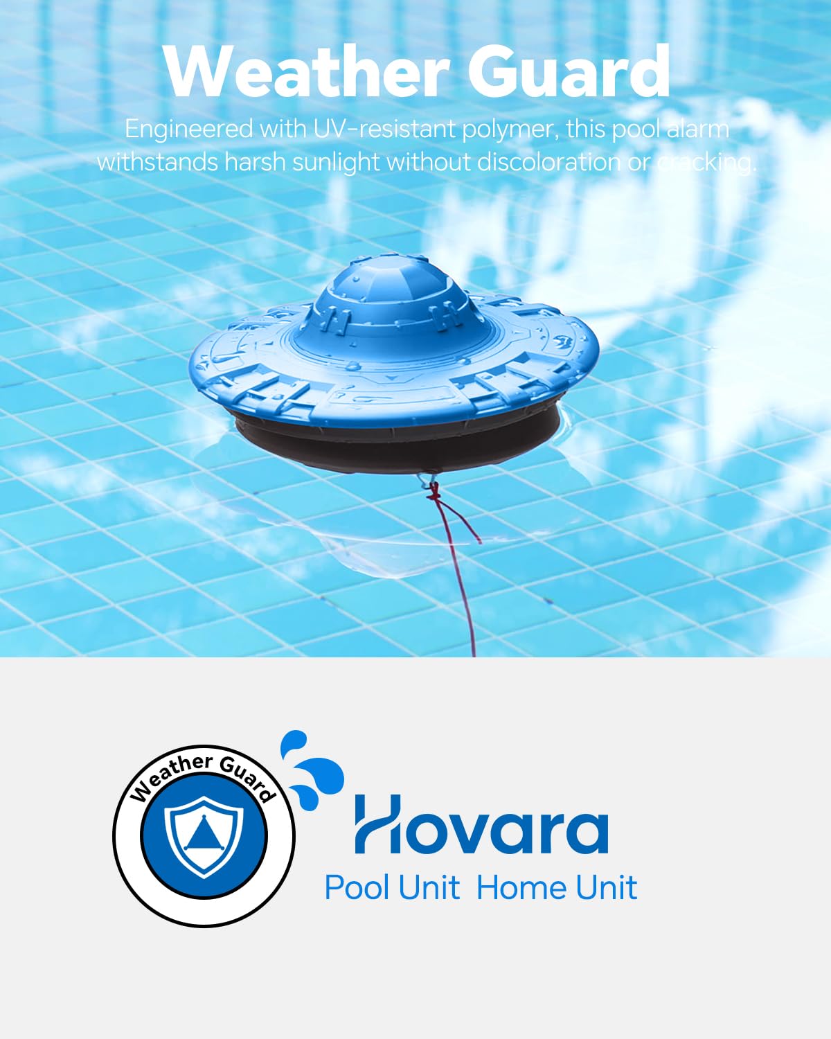 Pool Alarm, Floating Pool Safety Alarms for Inground & Above Ground Pools – Loud 110dB Alert, Adjustable Sensitivity, Protection for Kids & Pets (Blue+Black)
