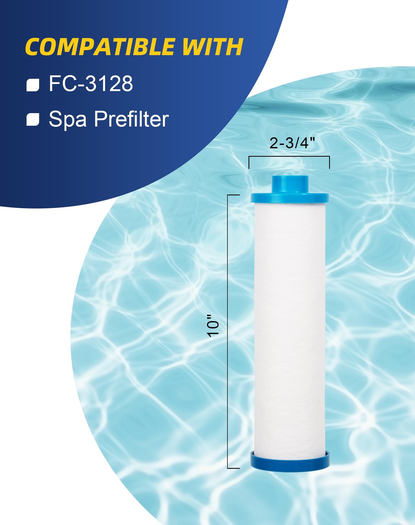 ZOTEE Filbur FC-3128 Spa Filter Disposable Hot Tub Filter with Garden Hose Adapter, Replacement for PPS2100, Darlly PP6903,1 Pack
