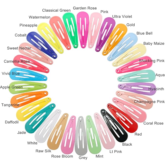 Baby Barrettes Hair Clips: 1.2 inch (3cm) Small Mini Snap for Toddler Little Girls Kids 150pcs (30 colors)