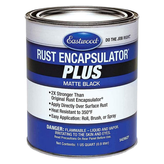 Eastwood Matte Black Rust Encapsulator Plus | Long Lasting Durable Finish 1 Coat Maximum Rust Protection | Heat Resistance up to 350 degrees Fahrenheit | 1 Quart, Matte Black