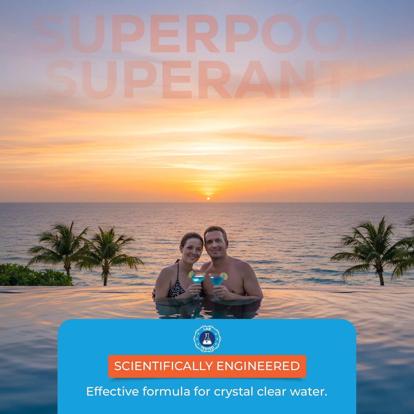 Superpool Pool & Spa Stain and Scale Control – Hard Water Metal Stain Treatment for Pools & Hot Tubs, Calcium -Copper & Iron Out Rust Stain Remover - Liquid Hard Water Stain Remover – 1 Quart