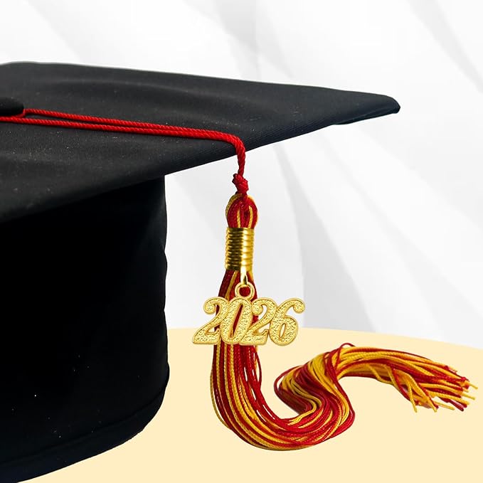 GraduationMall Single&Multiple Color Graduation Tassel with 2026 Year Charm 9"