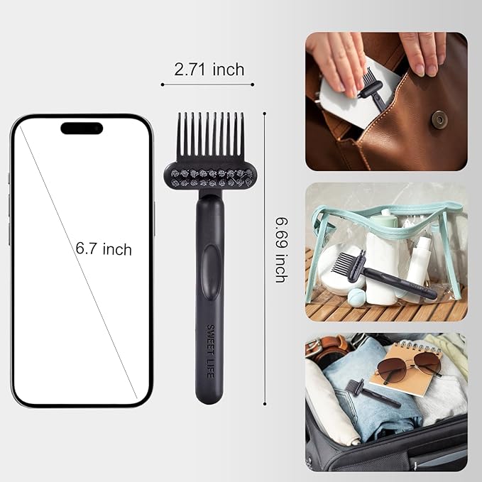 Boar Bristles Hair Brush for Women and Men, Detangling Hair Brush for Smoothing Massage Add Shine, Nylon&Boar Bristles Detangler brush for Hair Healthy (Cleaner-2PcsBlackWhite)