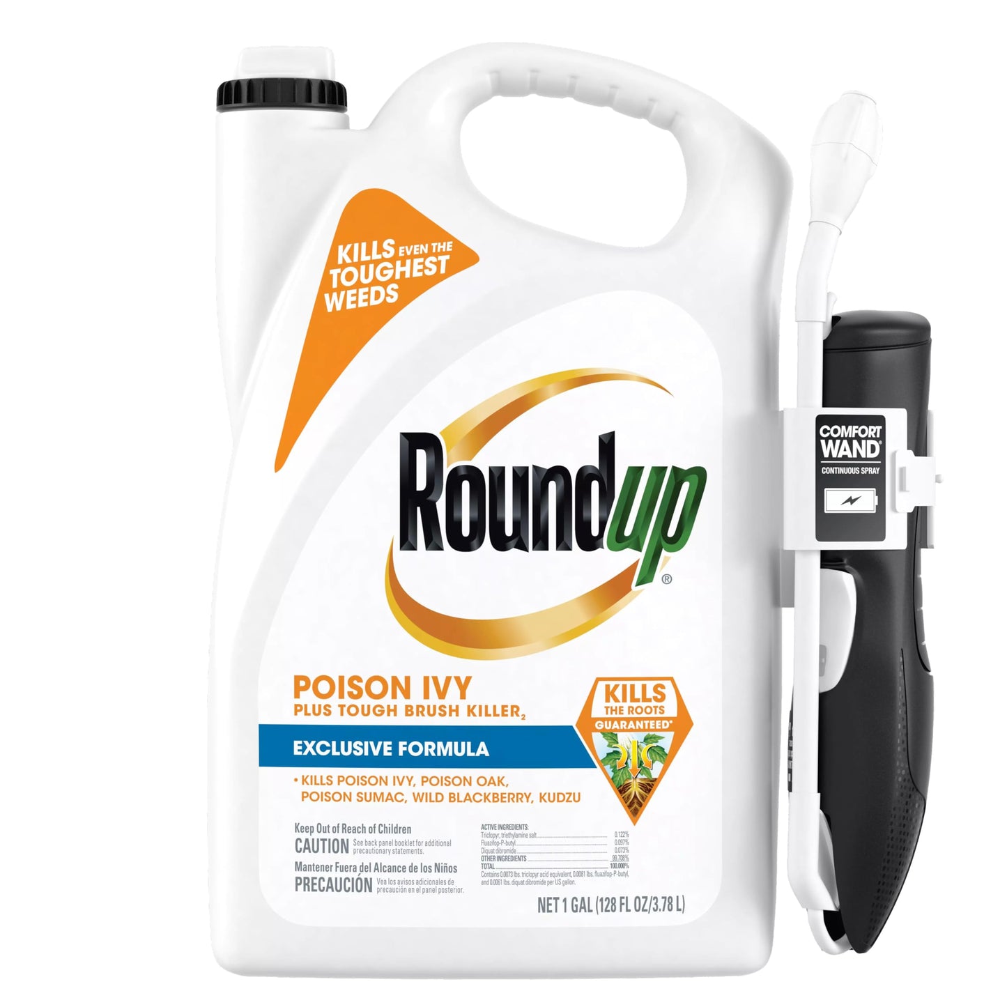 Roundup Poison Ivy Plus Tough Brush Killerâ with Comfort Wand, Visible Results in Hours, 1 gal.