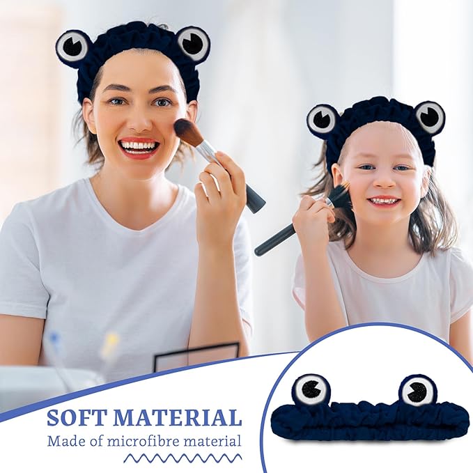 Jowmoy blackish green Frog Eye Elastic Headband - Versatile for Spa, Skincare, Makeup, Face Wash, Fun Gift for Women (1 Pack)