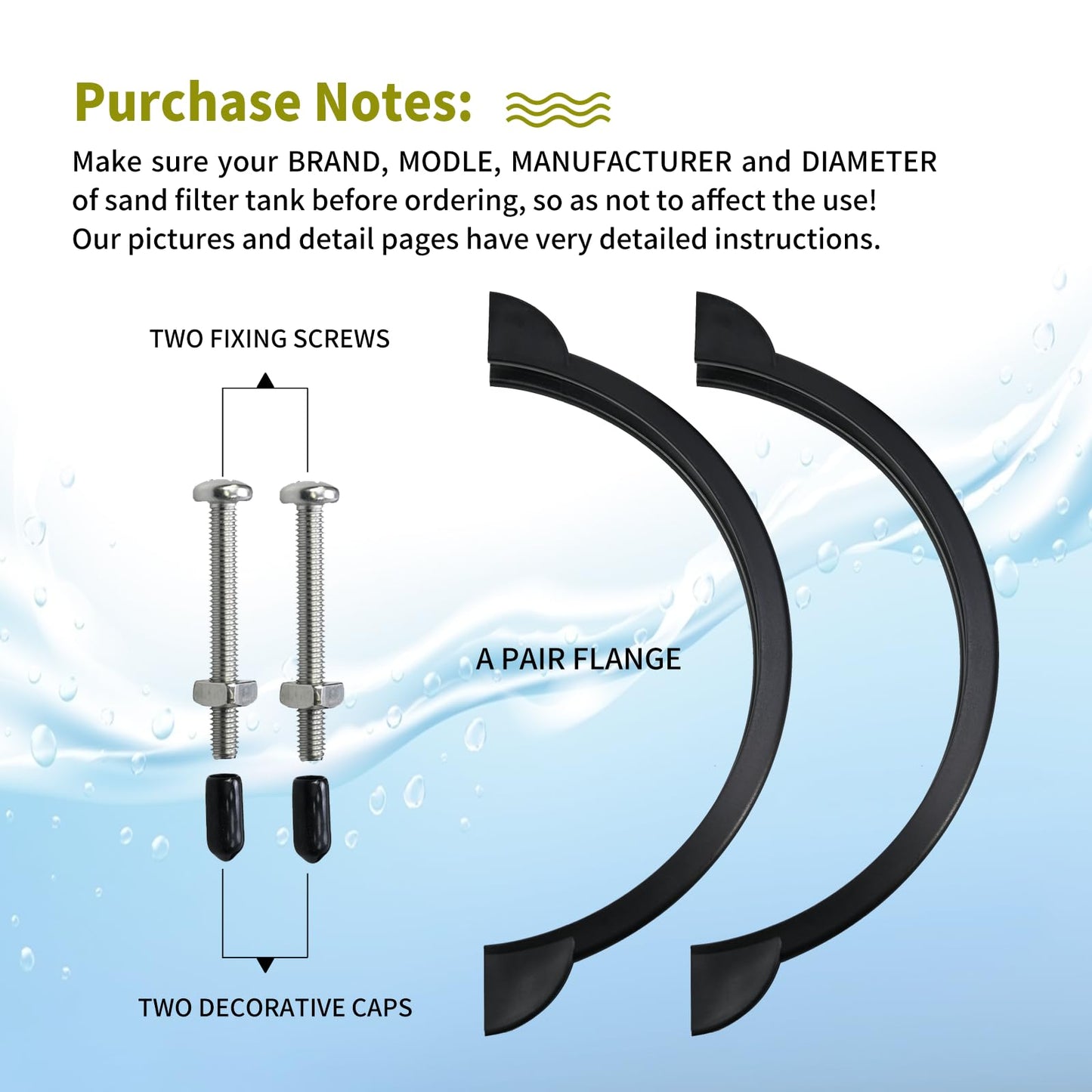 11722 Sand Filter Clamp with Screw+O-Ring Compatible with Intex 10"(DN) Sand Filter Tank, Flange Clamp Compatible with Krystal Clear SF90110-1 SF90110-2 SX1500 Sand Filter Pump for Above Ground Pool