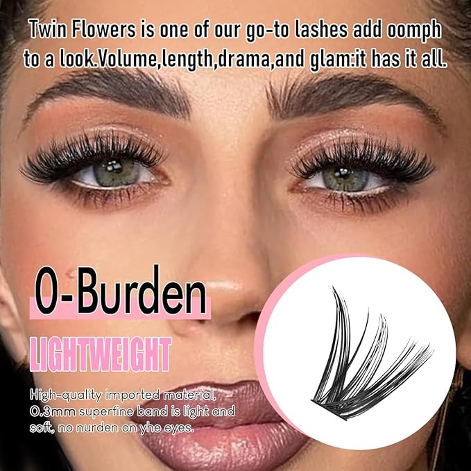 Azenlo Natural Lash Clusters Kit Wispy Eyelash Clusters 120 pcs Cluster Eyelash Extensions C Curl Individual Lashes 10-16 mm Mix Length Natural Look (50D KIT 120 Pcs)
